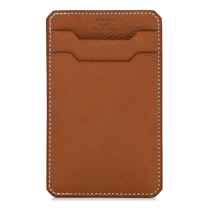 Hermes Barenia Faubourg City 3CC Card Holder Fauve 1 of 8