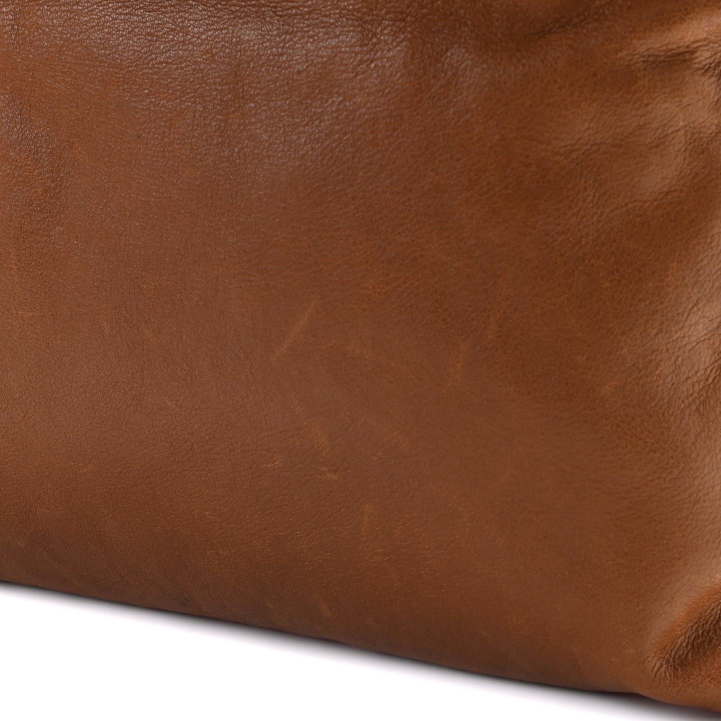 Vitello Foldover Clutch Red Brown