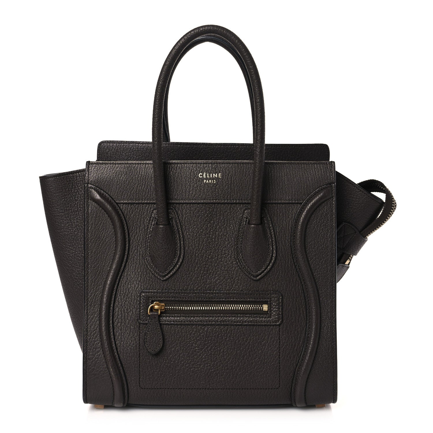 Celine Goatskin Micro Luggage Dark Taupe 1 of 10