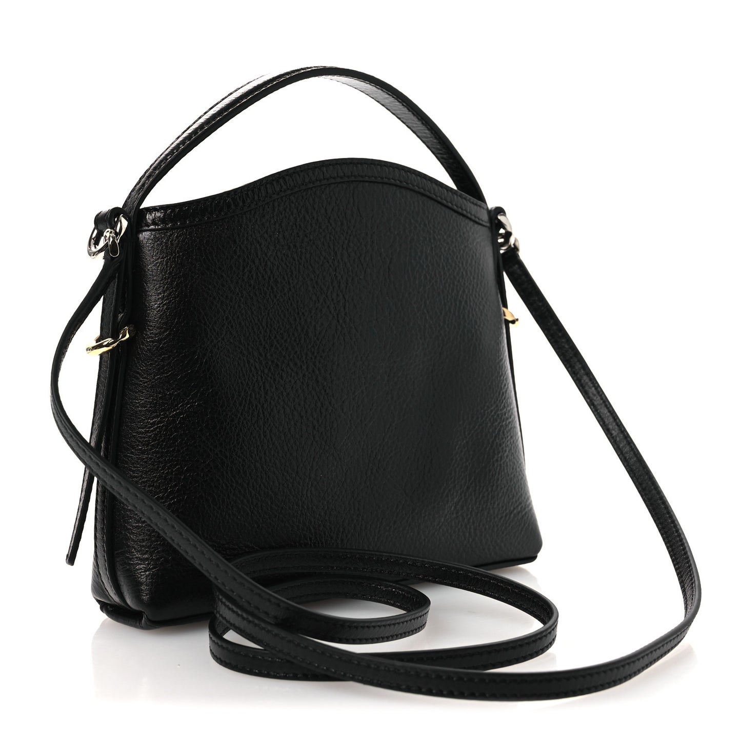 Tumbled Calfskin Nano Voyou Bag Black