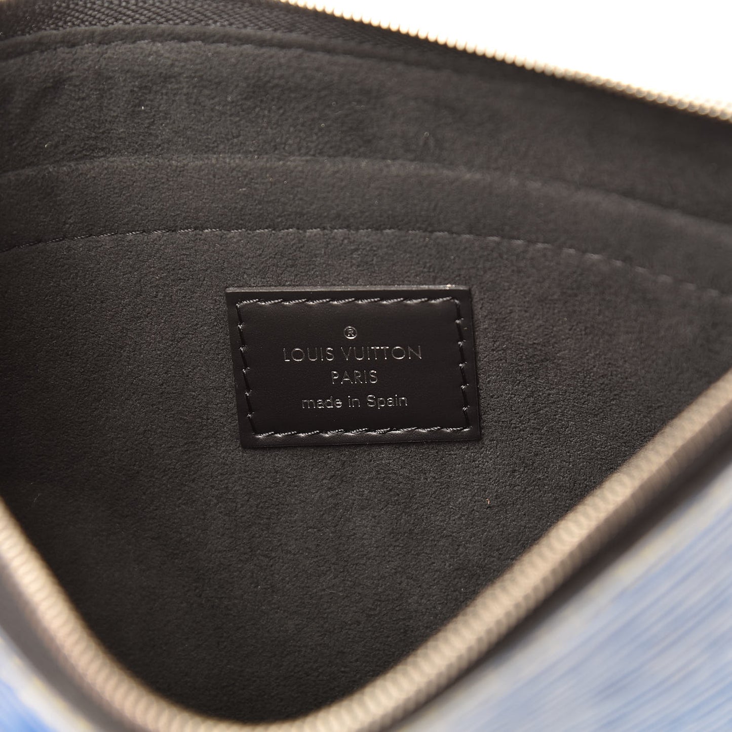 Epi Neverfull Pochette MM Denim Light