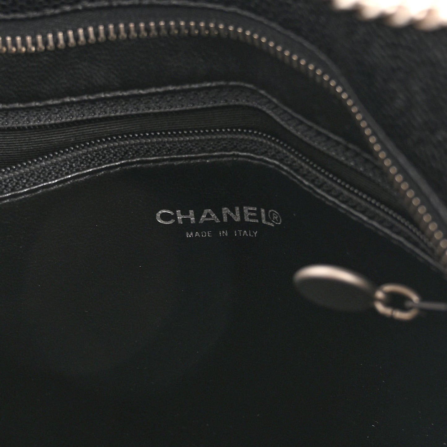 Caviar Quilted Medallion Tote Black