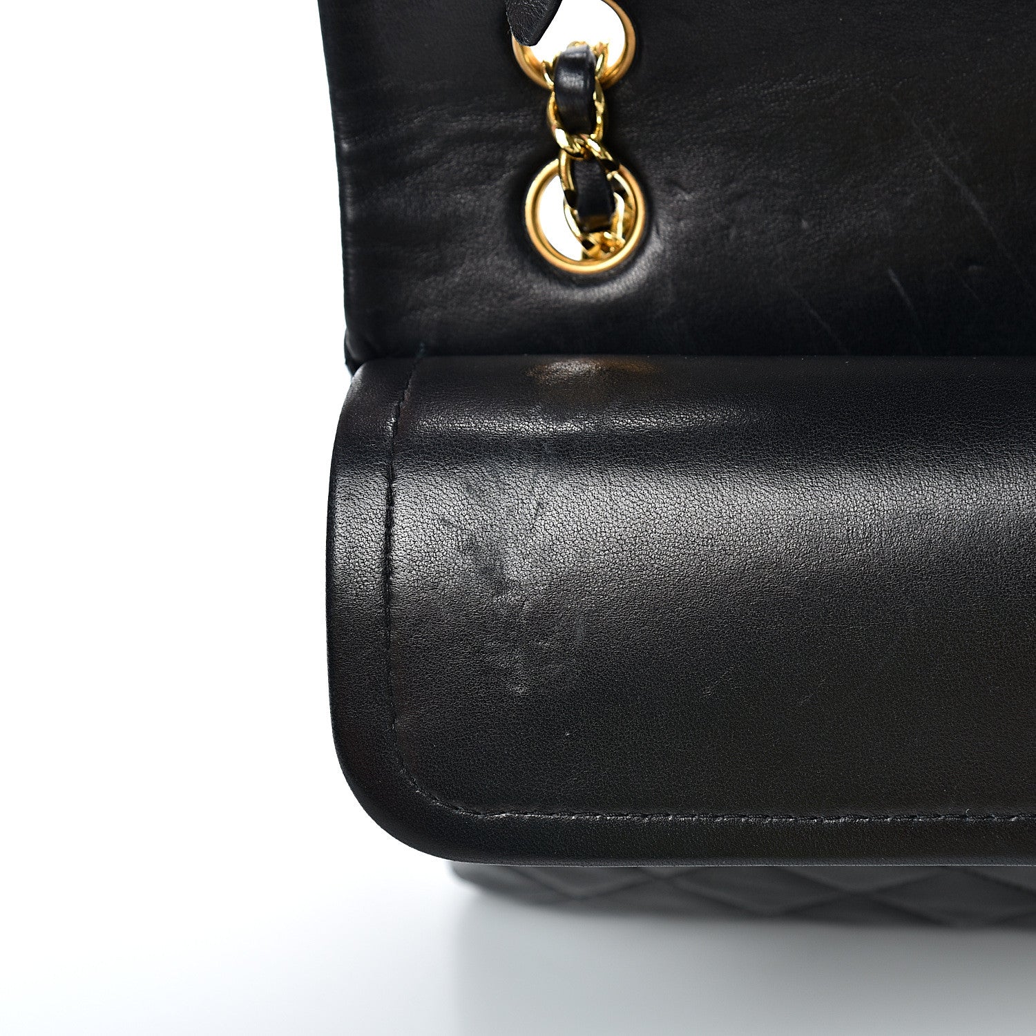 Chanel Lambskin Quilted Medium Double Flap Black 14 of 17