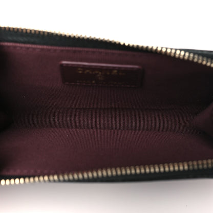 Chanel Caviar Quilted CC Zip Around Card Holder Black 5 of 9
