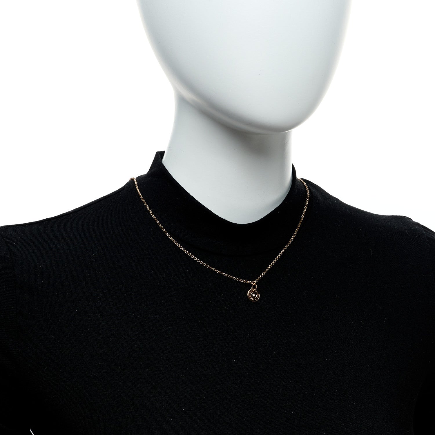 Hermes 18K Rose Gold Diamond Gambade Clou de Selle Necklace 2 of 6