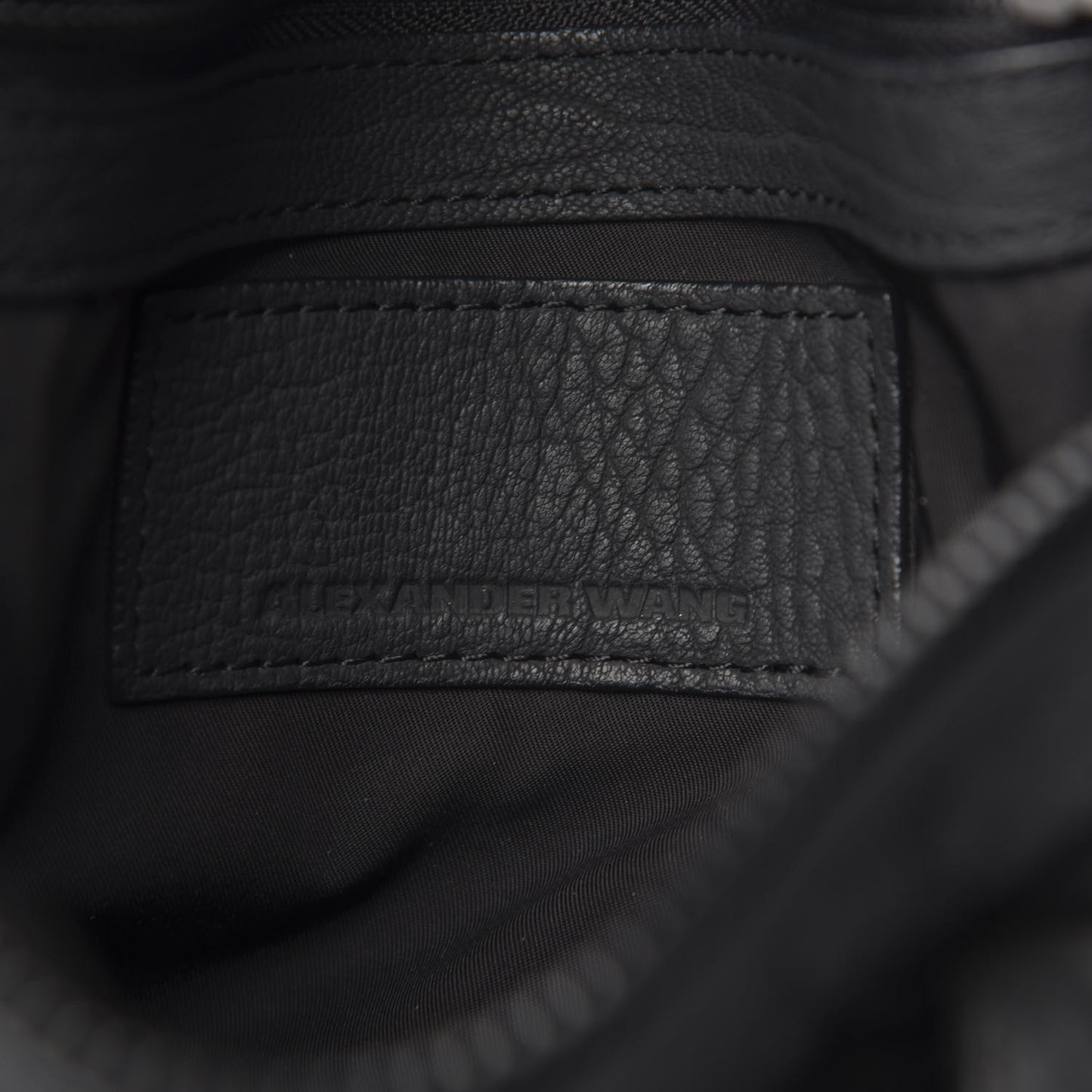 Pebbled Lambskin Rocco Matte Black Iridescent Hardware