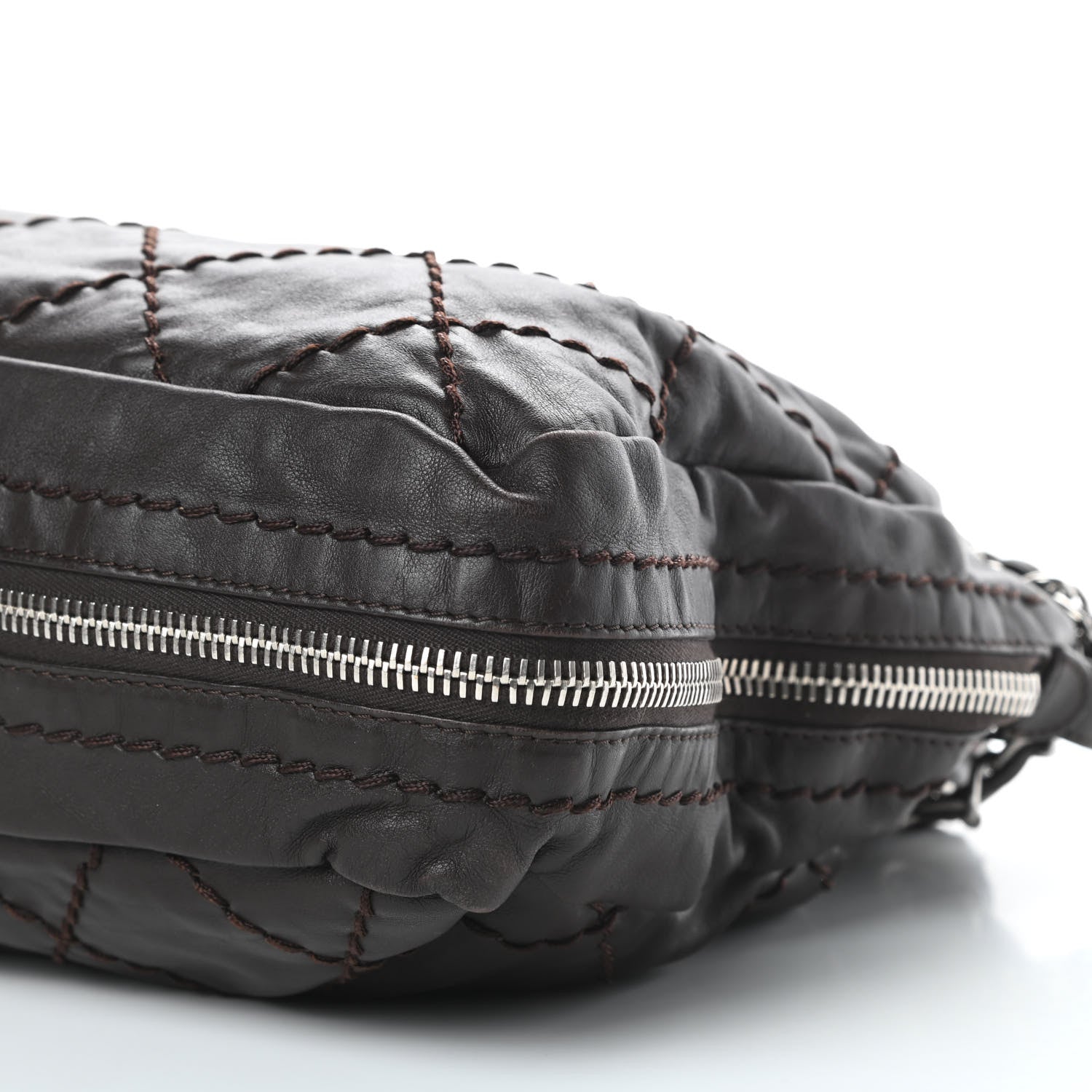 Chanel Calfskin Expandable Tote Dark Brown 10 of 12