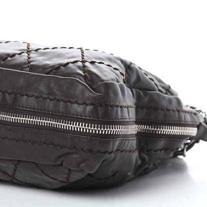 Chanel Calfskin Expandable Tote Dark Brown 10 of 12