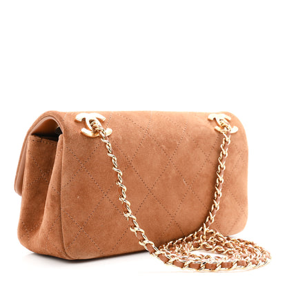 Chanel Suede Calfskin Quilted Small Eyes On You Flap Camel 3 of 11