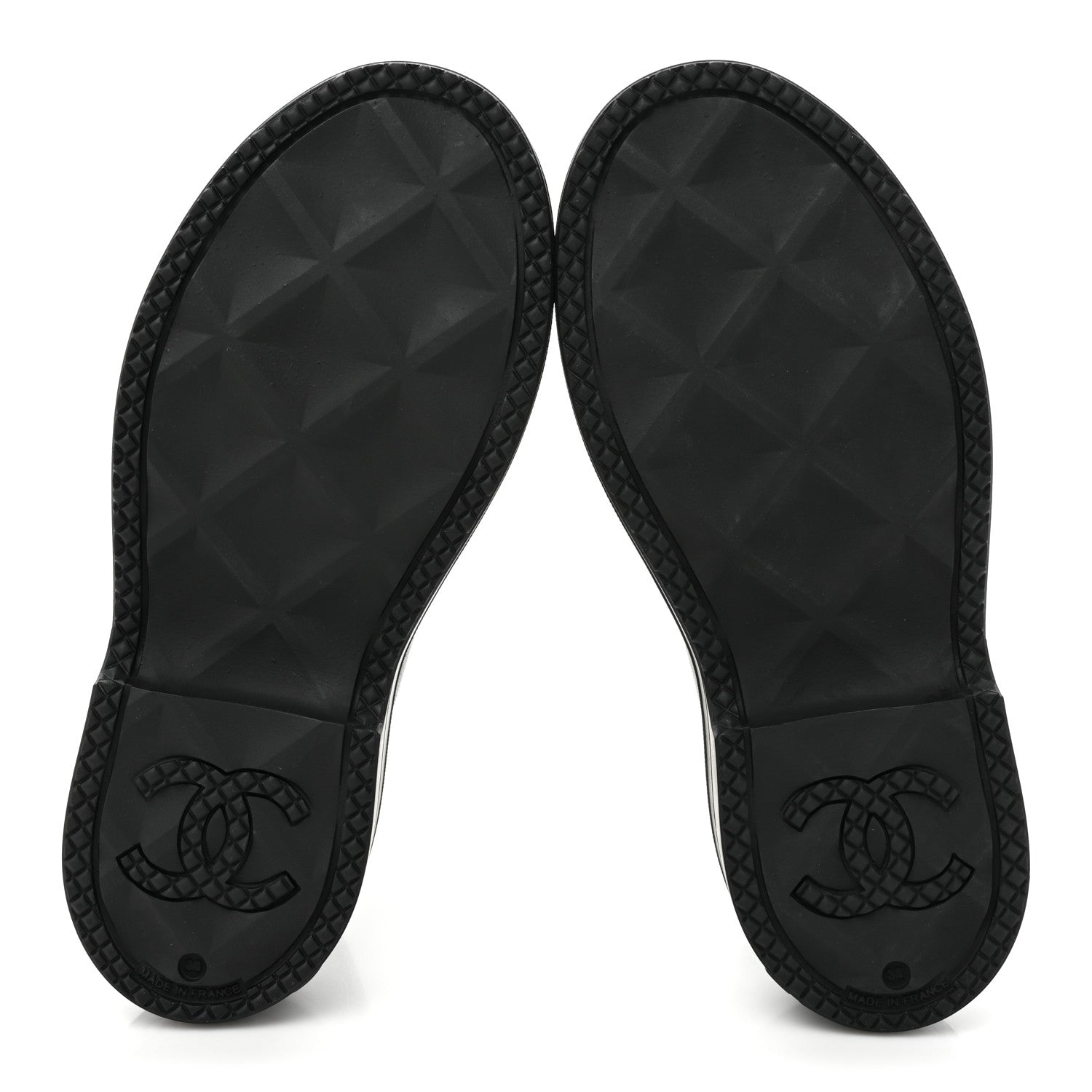 Chanel Rubber CC Short Rain Boots 38 Black 6 of 11