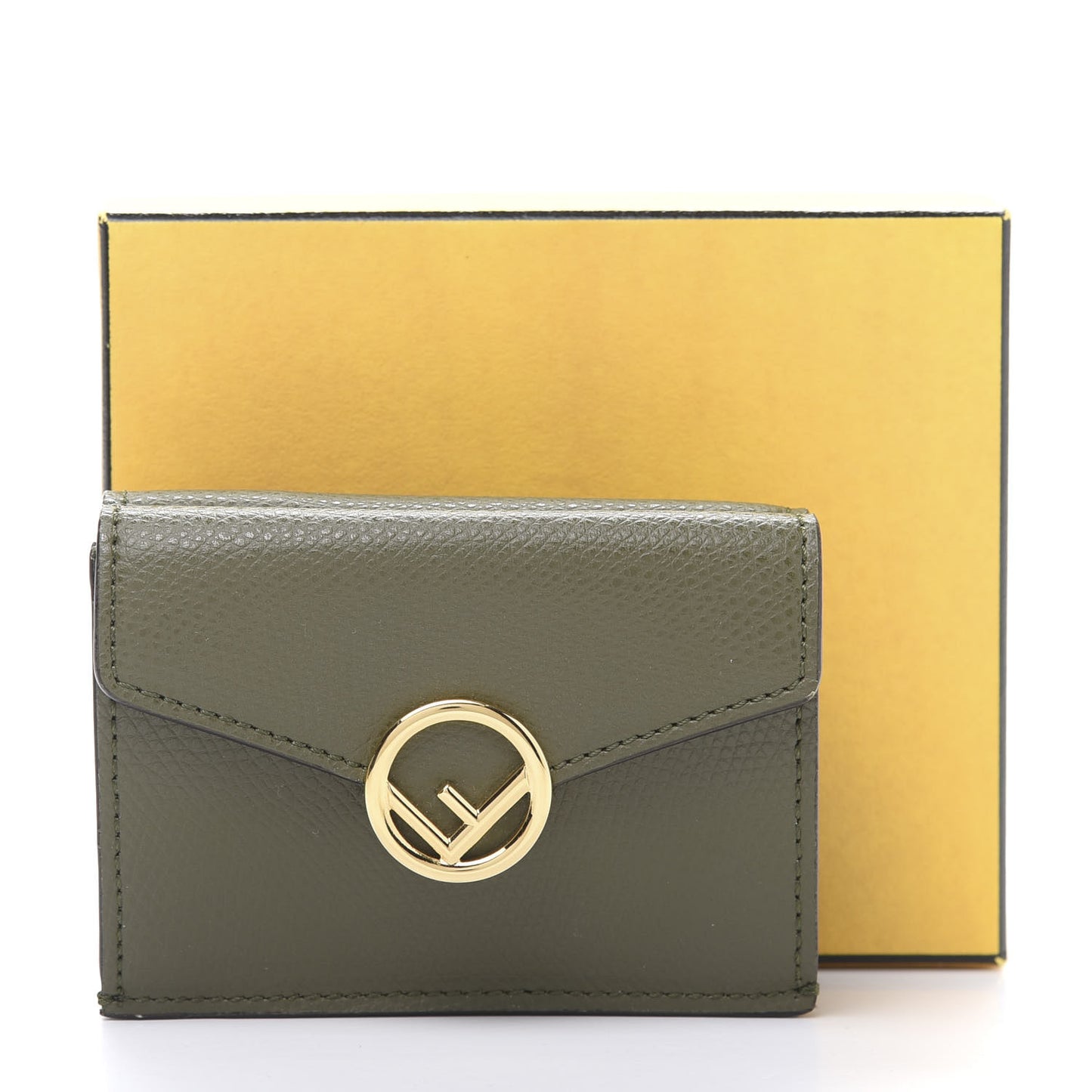 Vitello Cruise F is Fendi Micro Tri-Fold Envelope Wallet Asparago