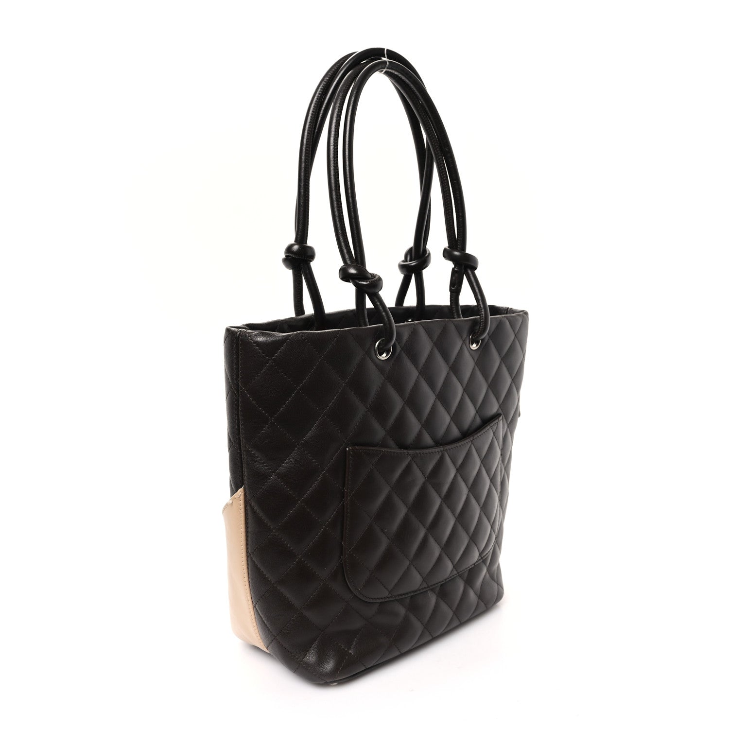 Chanel Calfskin Quilted Medium Cambon Tote Brown Beige 3 of 12