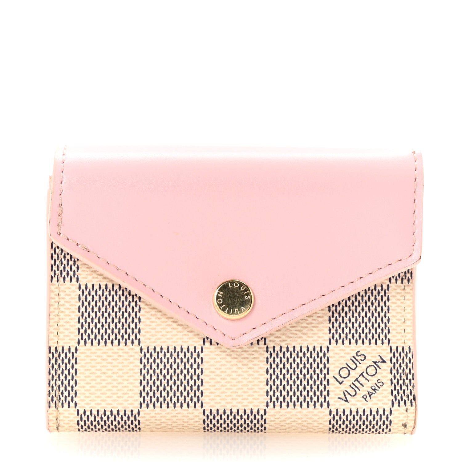 Louis Vuitton Damier Azur Zoe Wallet Rose Ballerine 1 of 6