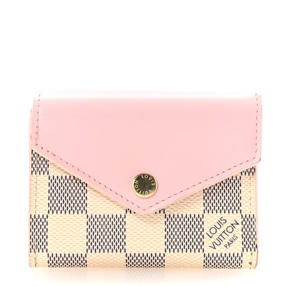 Louis Vuitton Damier Azur Zoe Wallet Rose Ballerine 1 of 6