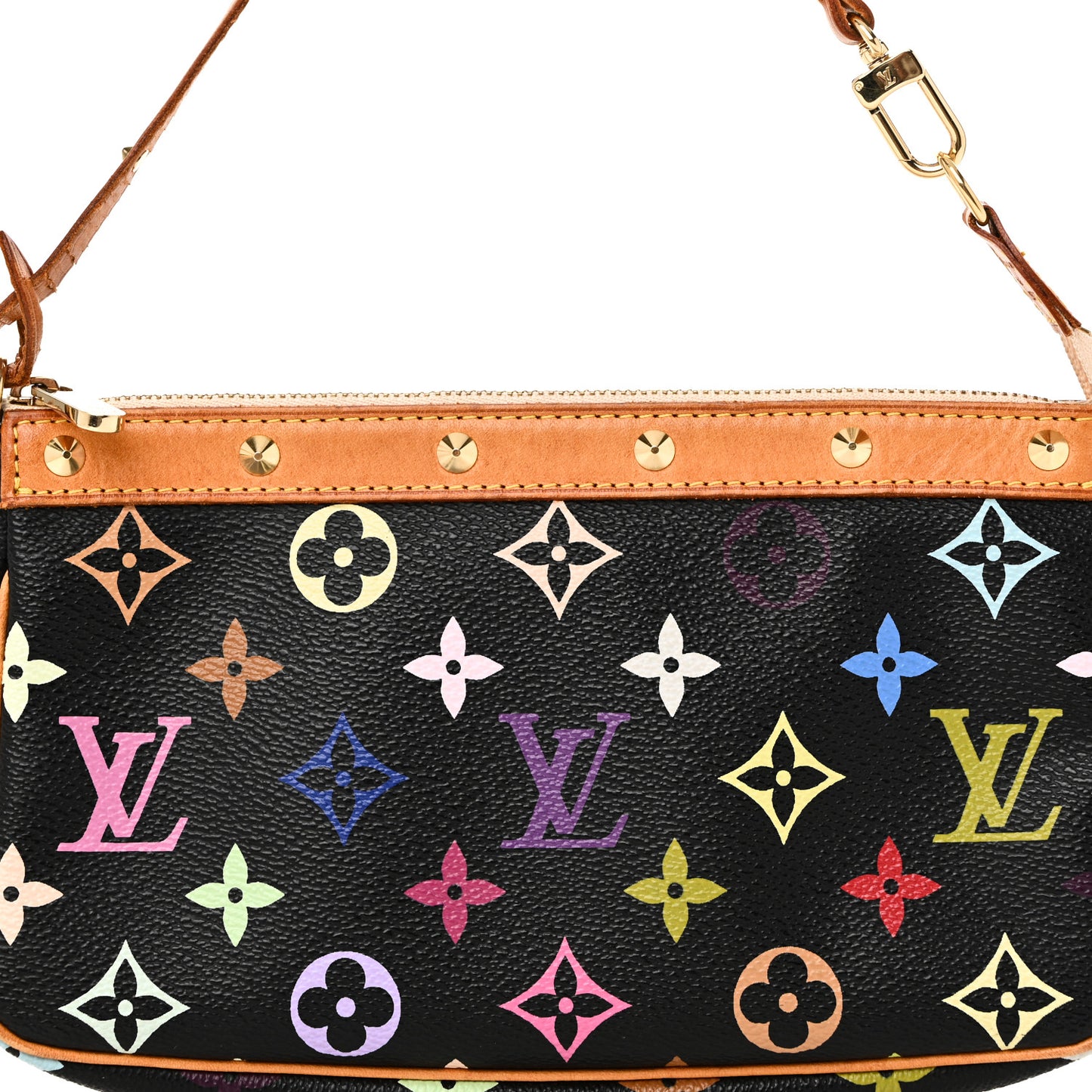 Monogram Multicolor Pochette Accessories Black