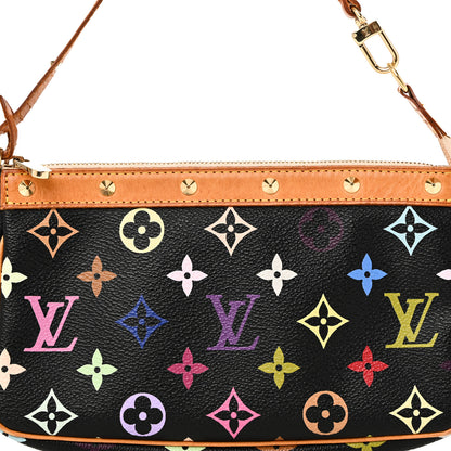 Louis Vuitton Monogram Multicolor Pochette Accessories Black 7 of 9