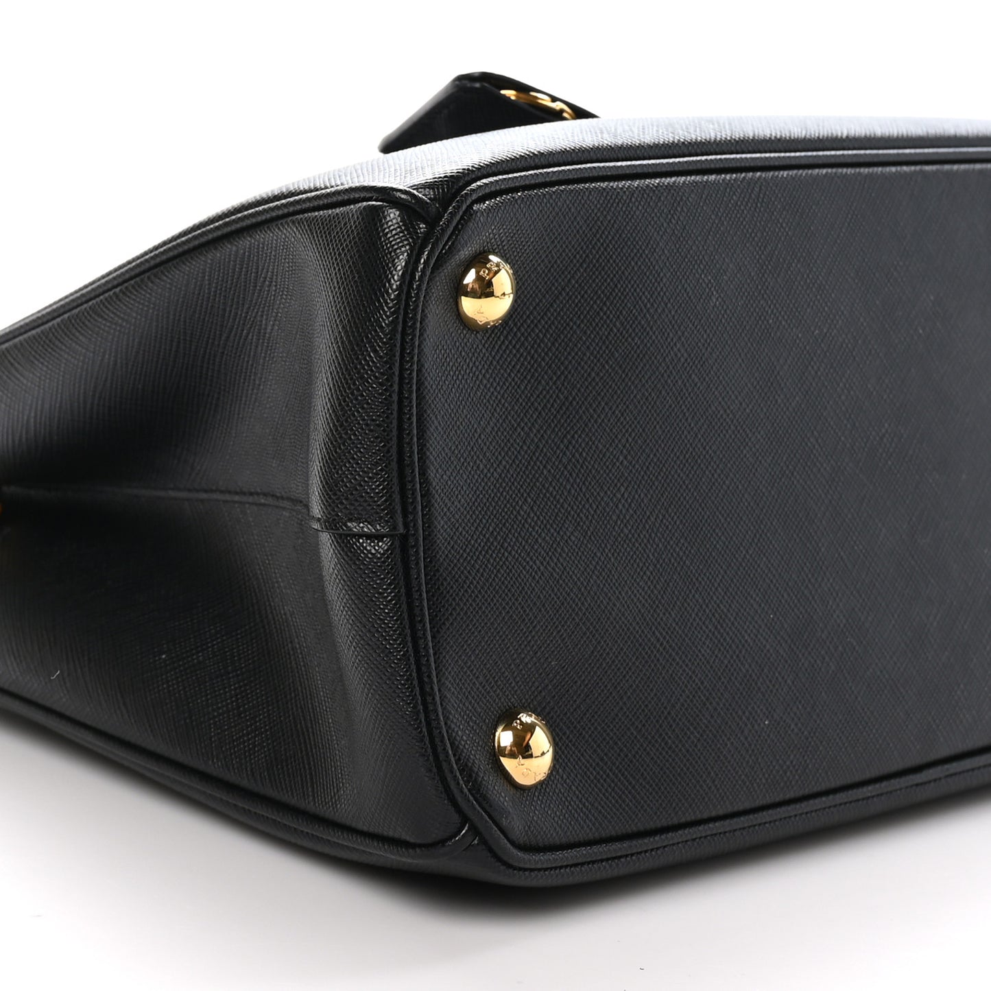 Saffiano Small Galleria Double Zip Tote Black