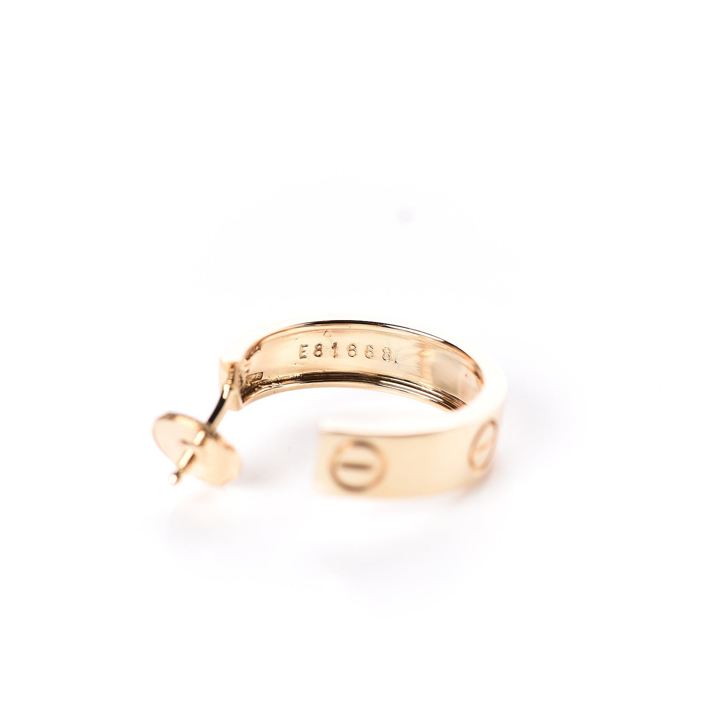 18K Yellow Gold 5.5mm LOVE Hoop Earrings