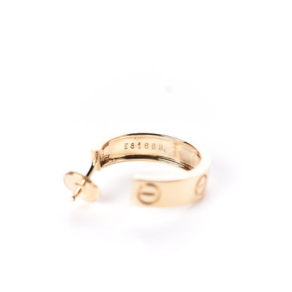 Cartier 18K Yellow Gold 5.5mm LOVE Hoop Earrings 4 of 5