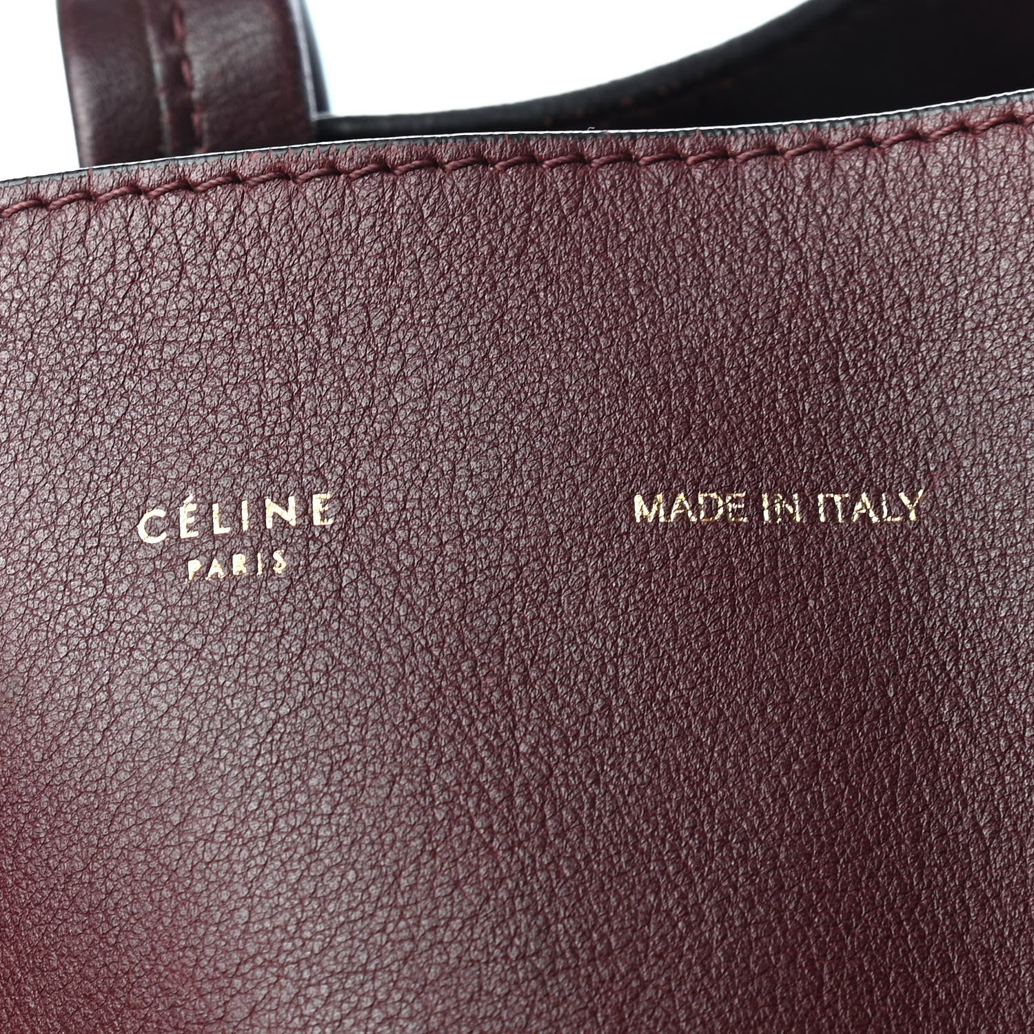 Celine Calfskin Suede Large Phantom Luggage Cabas Burgundy Blue 10 of 13