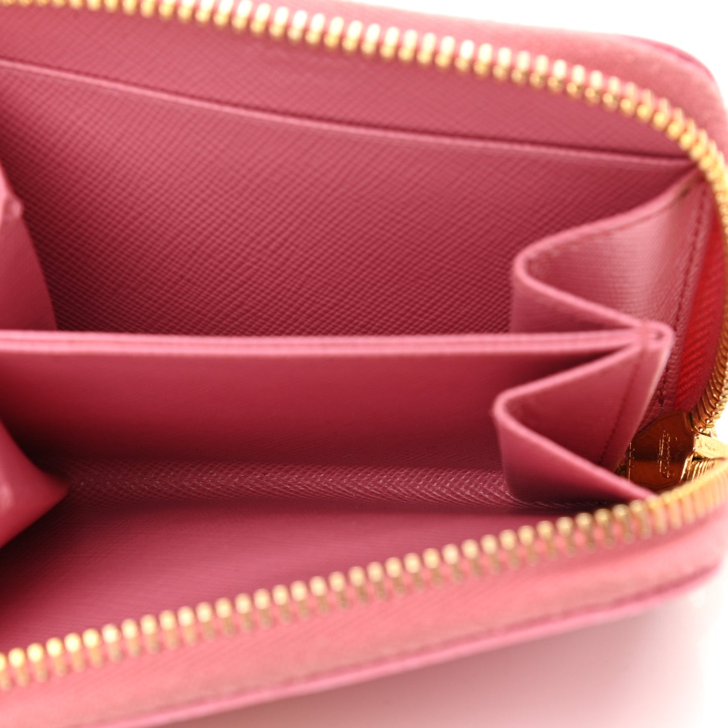 Saffiano Metal Zip Coin Purse Geranio