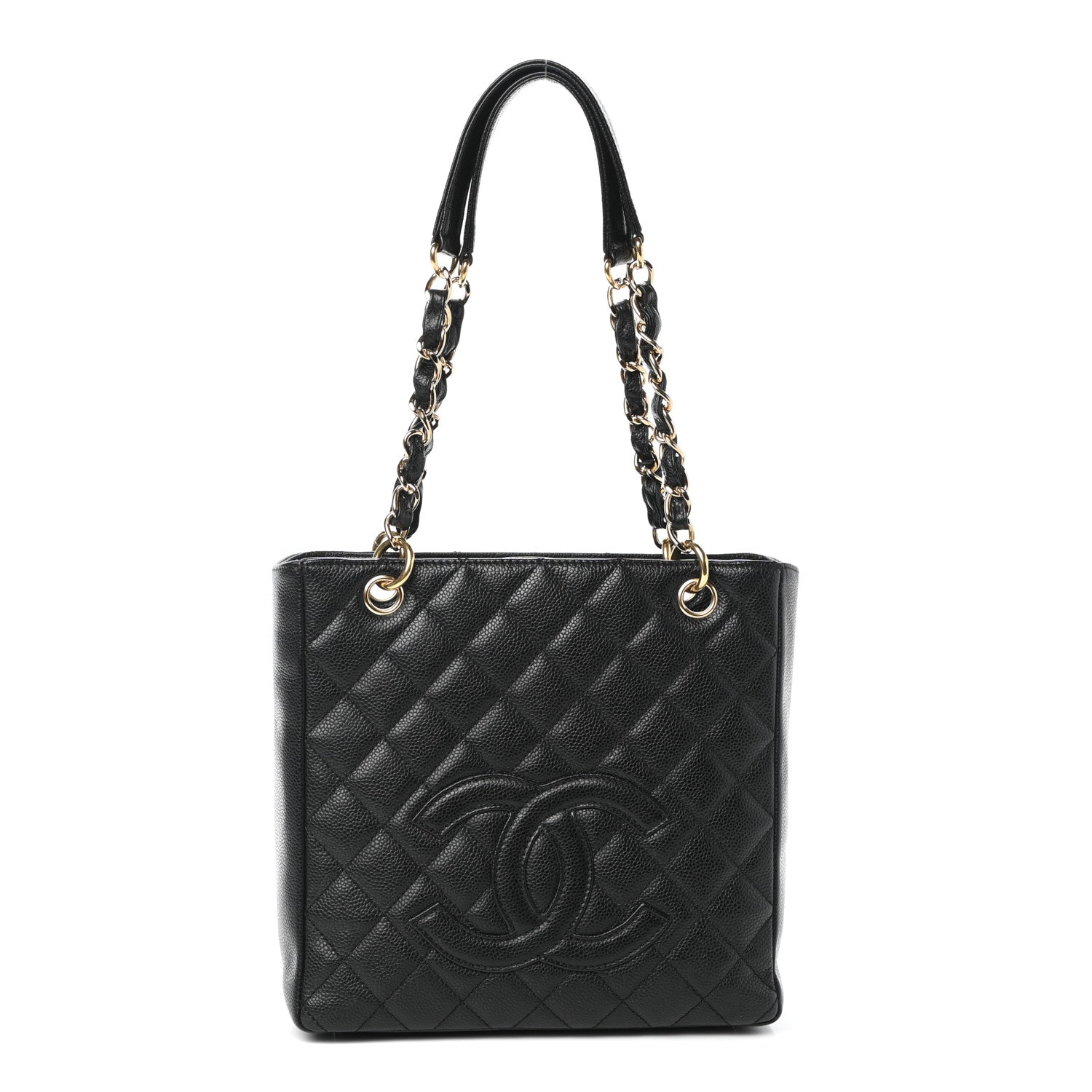Chanel Caviar Quilted Petit Shopping Tote PST Black 1 of 10