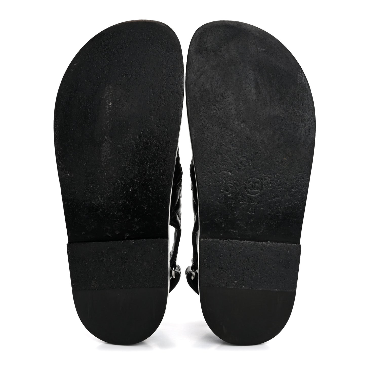 Lambskin Velcro Dad Sandals 38 So Black