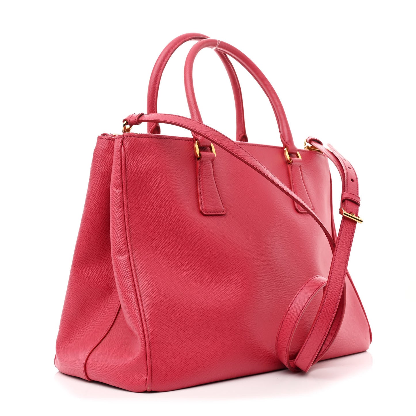 Saffiano Medium Galleria Double Zip Tote Peonia