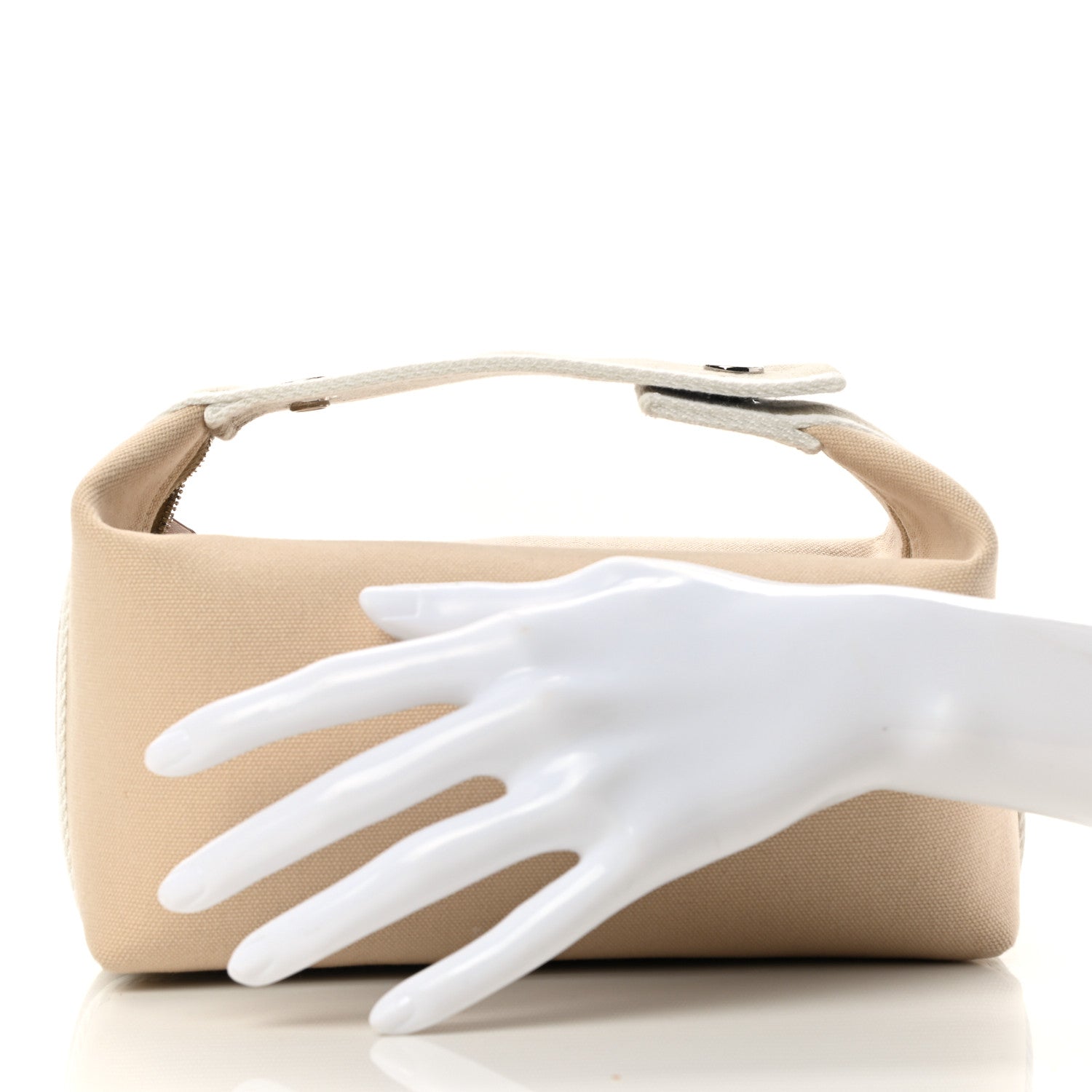 Hermes Canvas Small Bride-A-Brac Pouch Natural 2 of 6