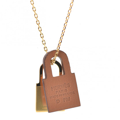 Hermes Swift Small O'Kelly Pendant Necklace Gold 4 of 7
