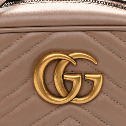 Gucci Calfskin Matelasse Small GG Marmont Chain Shoulder Bag Porcelain Rose 11 of 12
