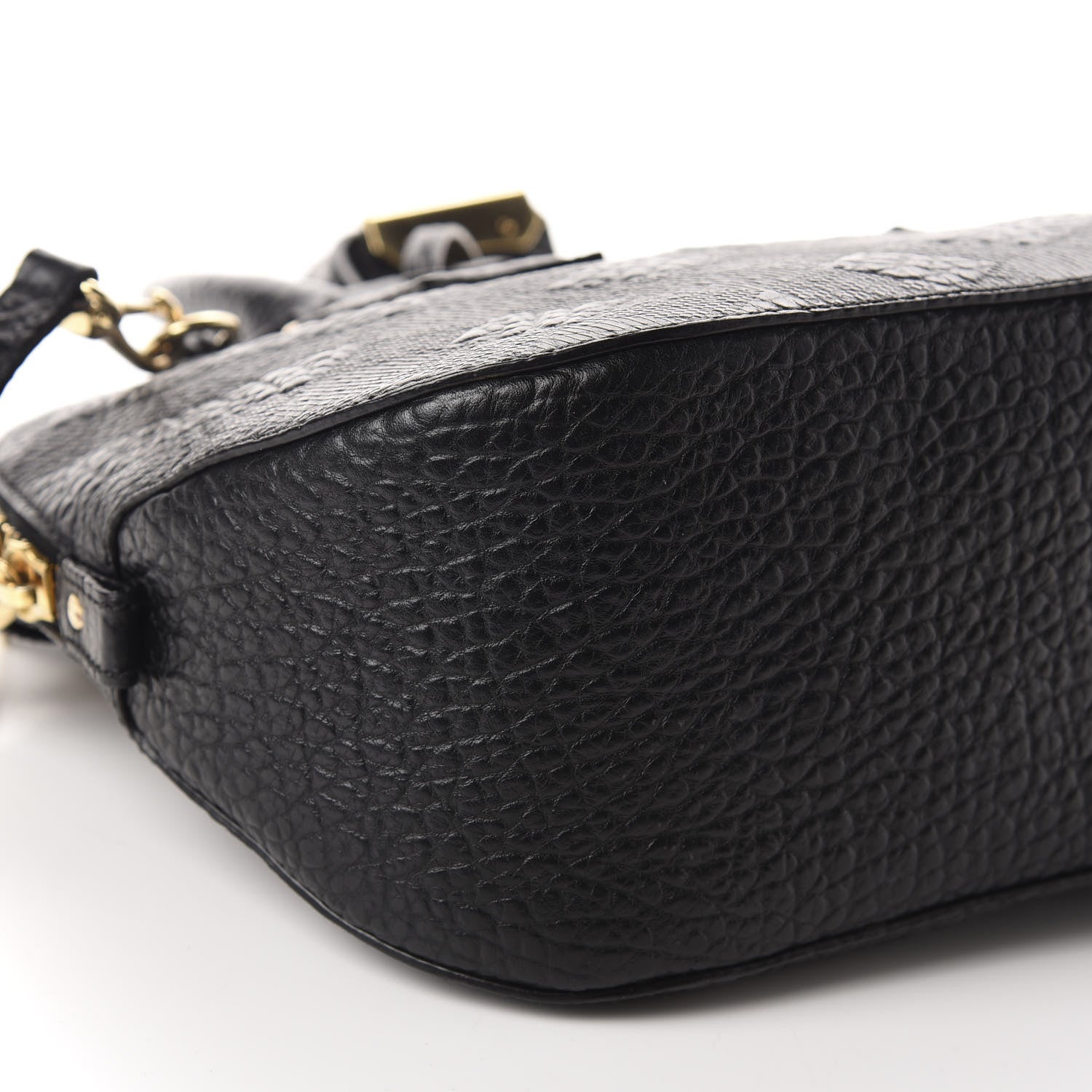 Burberry Heritage Grain Check Embossed Small Orchard Bowling Bag Black 7 of 11