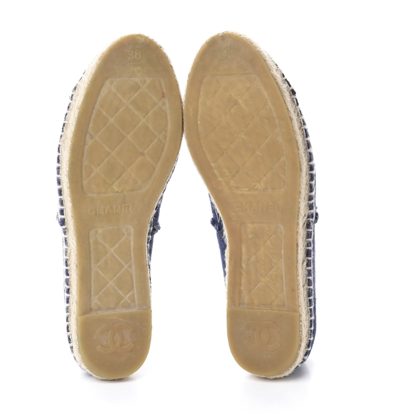 Denim Toile CC Espadrilles 38 Navy Black