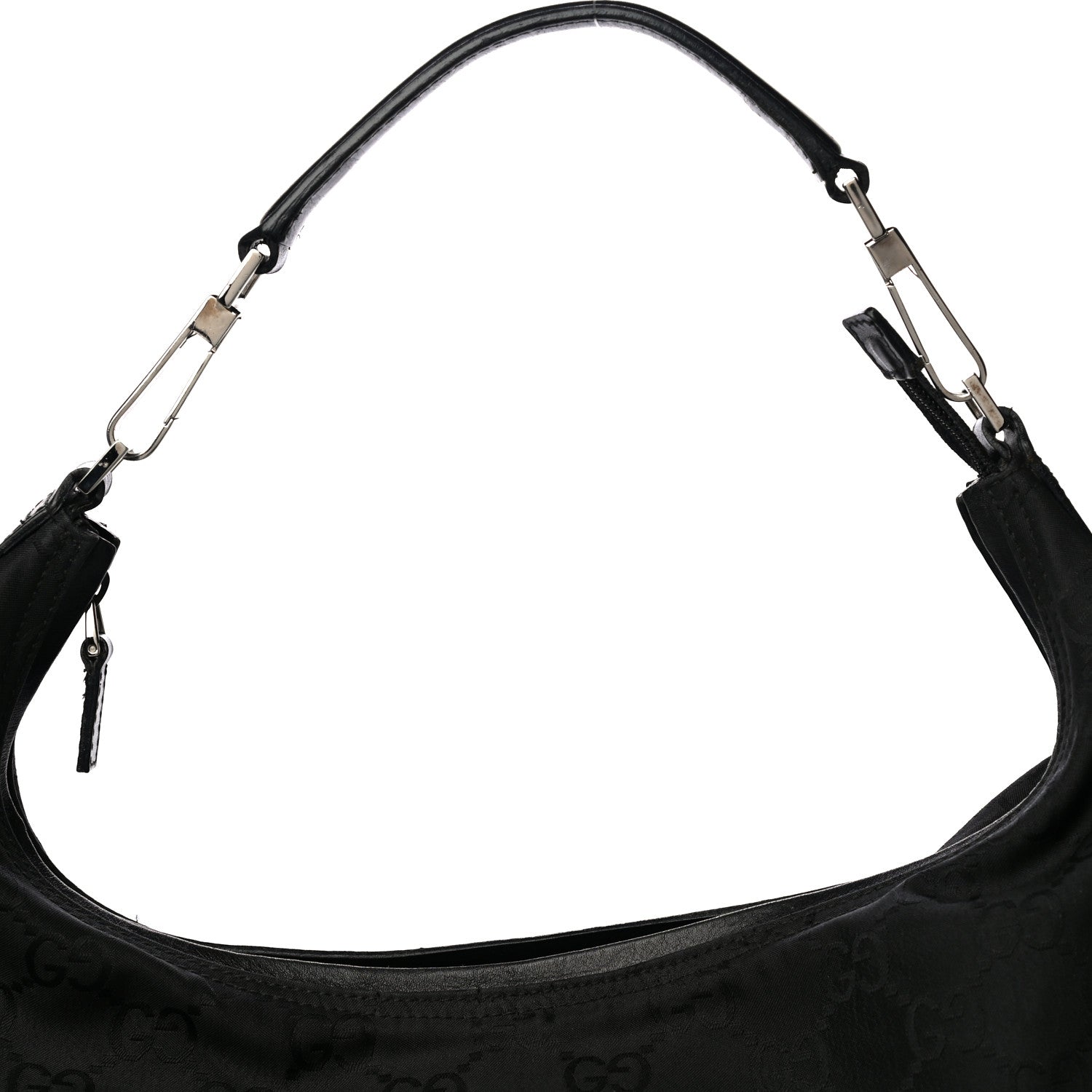 Gucci Nylon Monogram Hobo Black 7 of 20