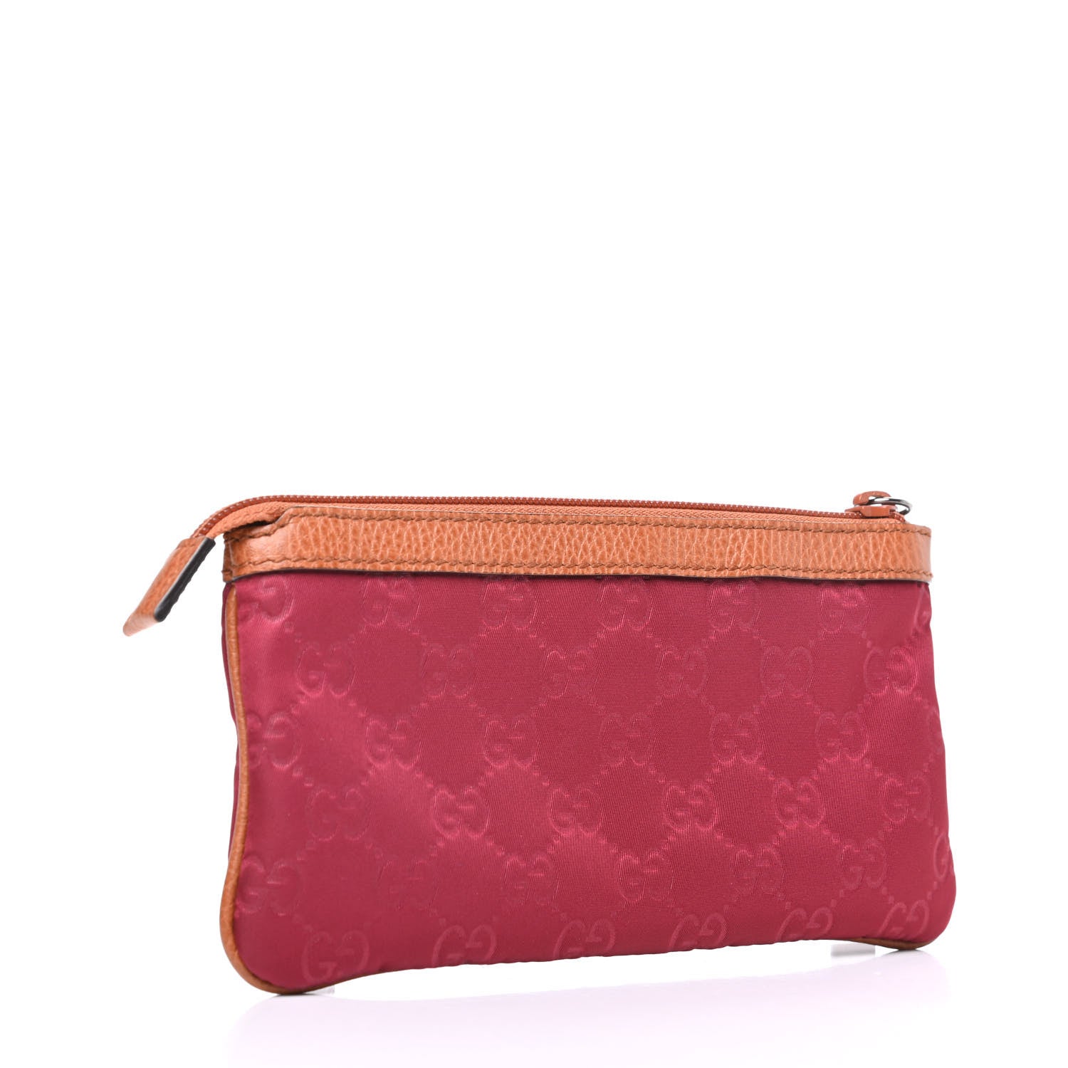 Gucci Nylon Guccissima Zip Pouch Red 3 of 7