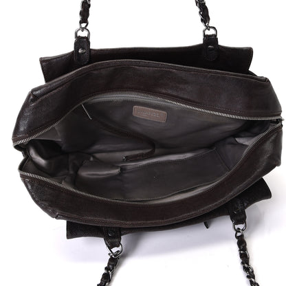Chanel Glazed Caviar Pocket In The City Tote Brown 4 of 5