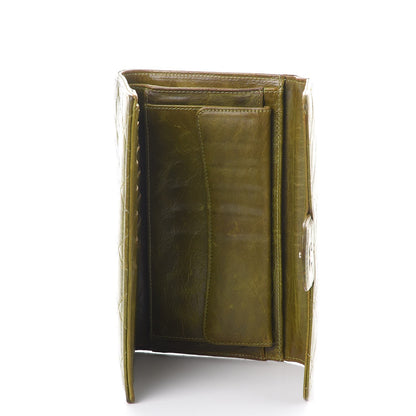 Chanel Calfskin Quilted Large Flap Wallet Green 5 of 14