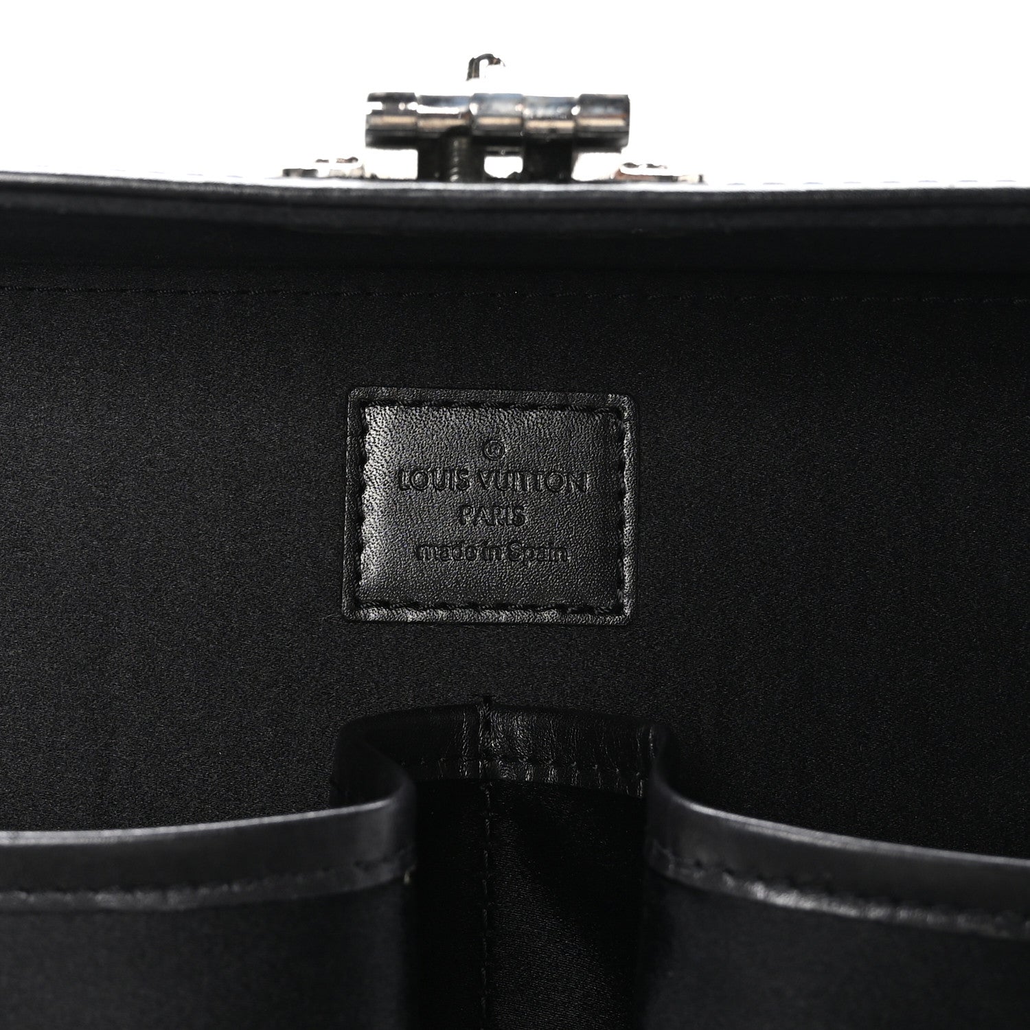 Louis Vuitton Monogram Glace Valisette MM Black 7 of 13