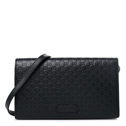 Gucci Microguccissima Crossbody Wallet Black 1 of 11