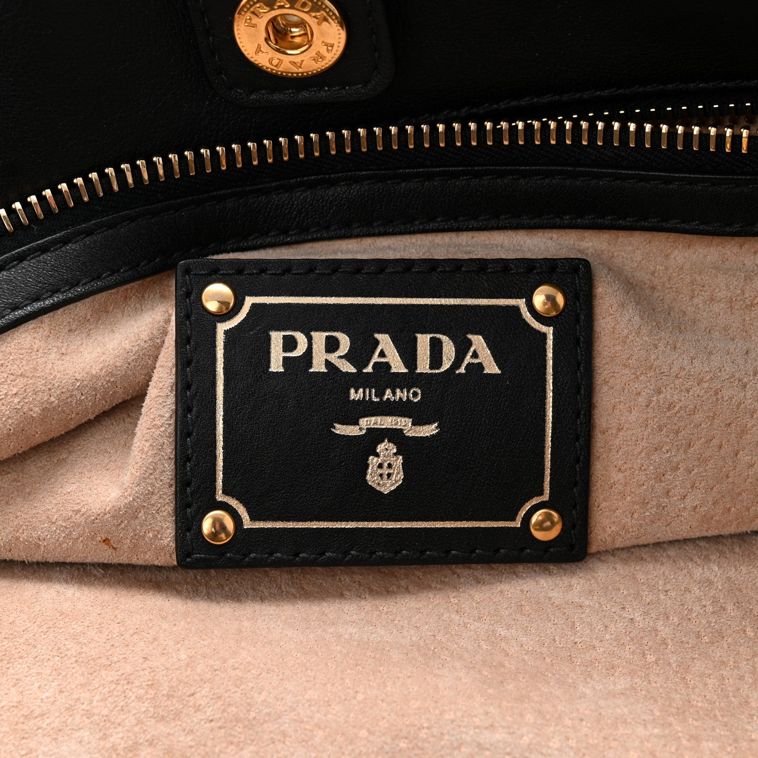 Prada Soft Calf Shopping Tote Black 6 of 10