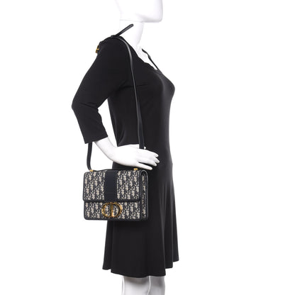 Christian Dior Oblique 30 Montaigne Flap Bag Blue 2 of 11