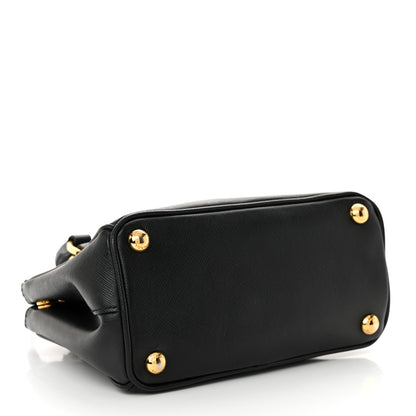 Prada Saffiano Lux Micro Galleria Double Zip Tote Black 4 of 14