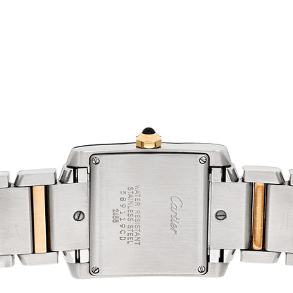 Cartier Stainless Steel 18K Yellow Gold 25mm Tank Francaise Quartz Watch 4 of 4