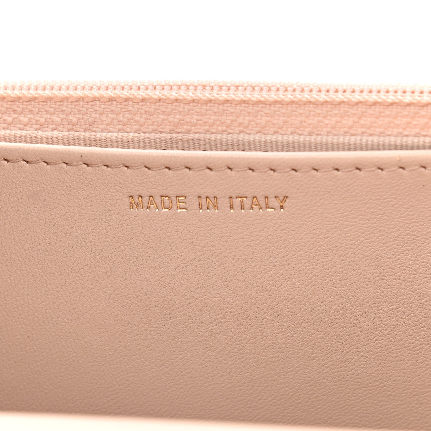 Lambskin Quilted Trendy CC Wallet On Chain WOC Light Beige