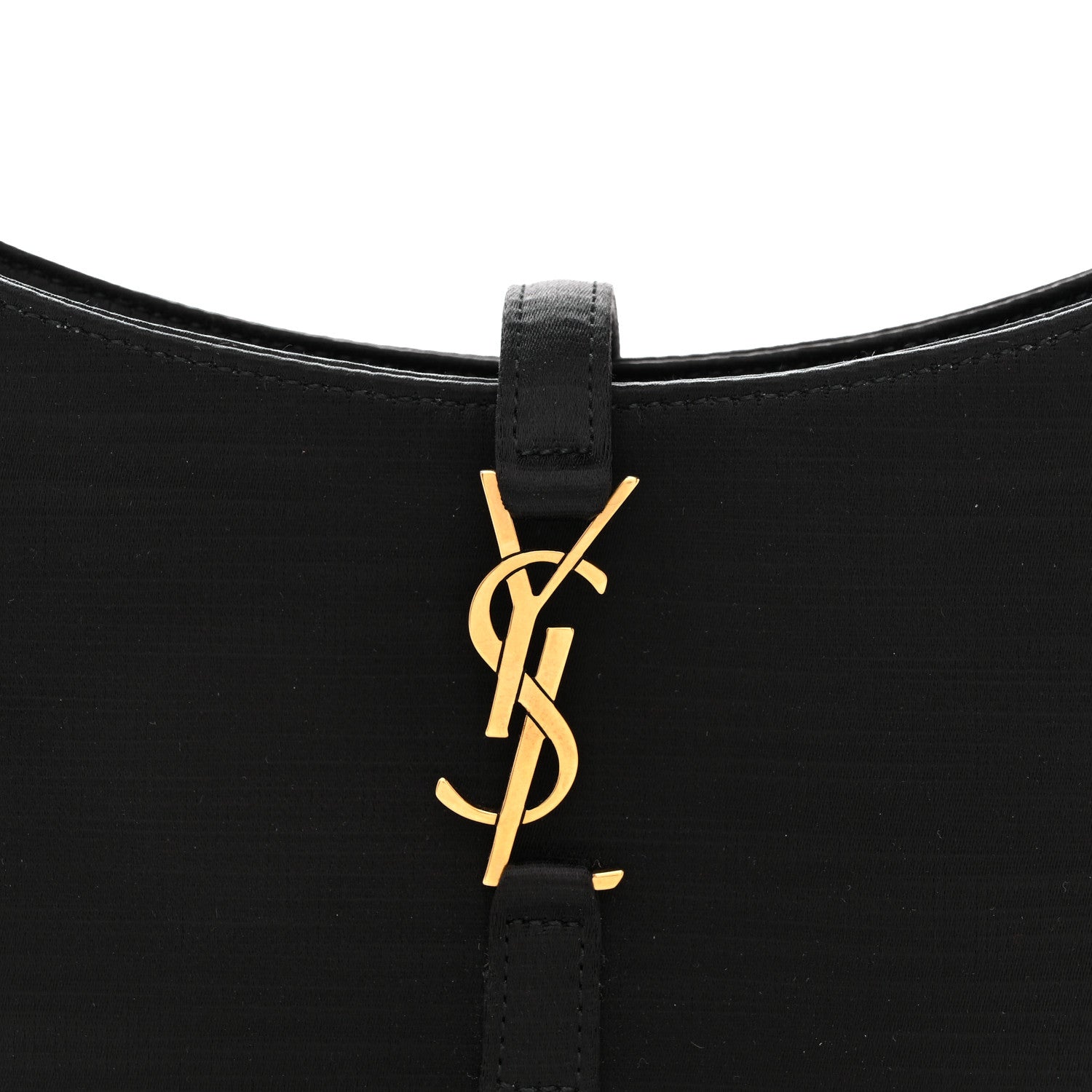 Saint Laurent Satin Le 5 A 7 Mini Hobo Black 8 of 10