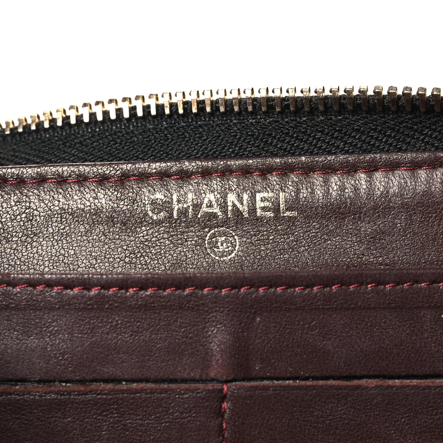 Chanel Lambskin Quilted Large Gusset Zip Around Wallet Black 6 of 14