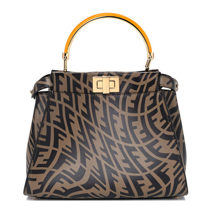 Fendi X SARAH COLEMAN Vitello Liberty Shiny Nappa Plexiglass FF Vertigo Mini Peekaboo Iconic Satchel 1 of 10