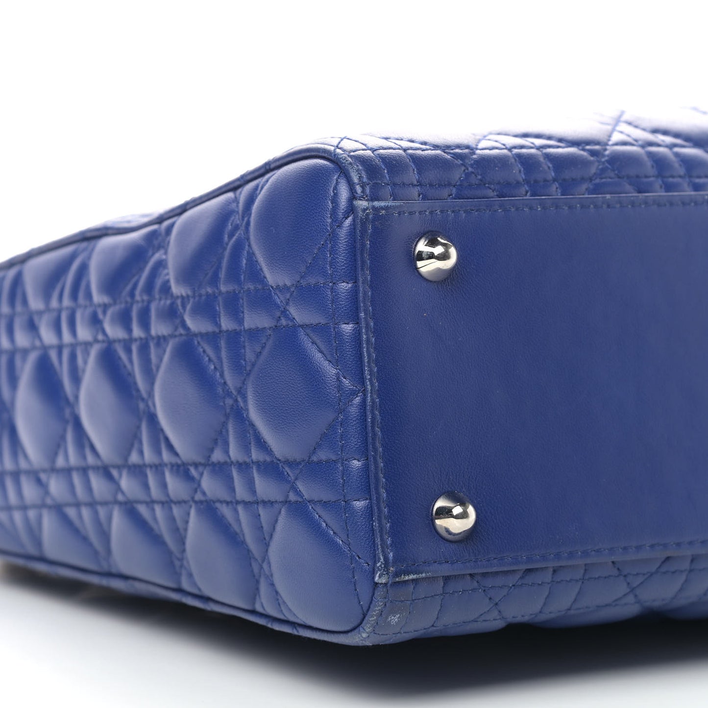 Lambskin Cannage Large Lady Dior Blue