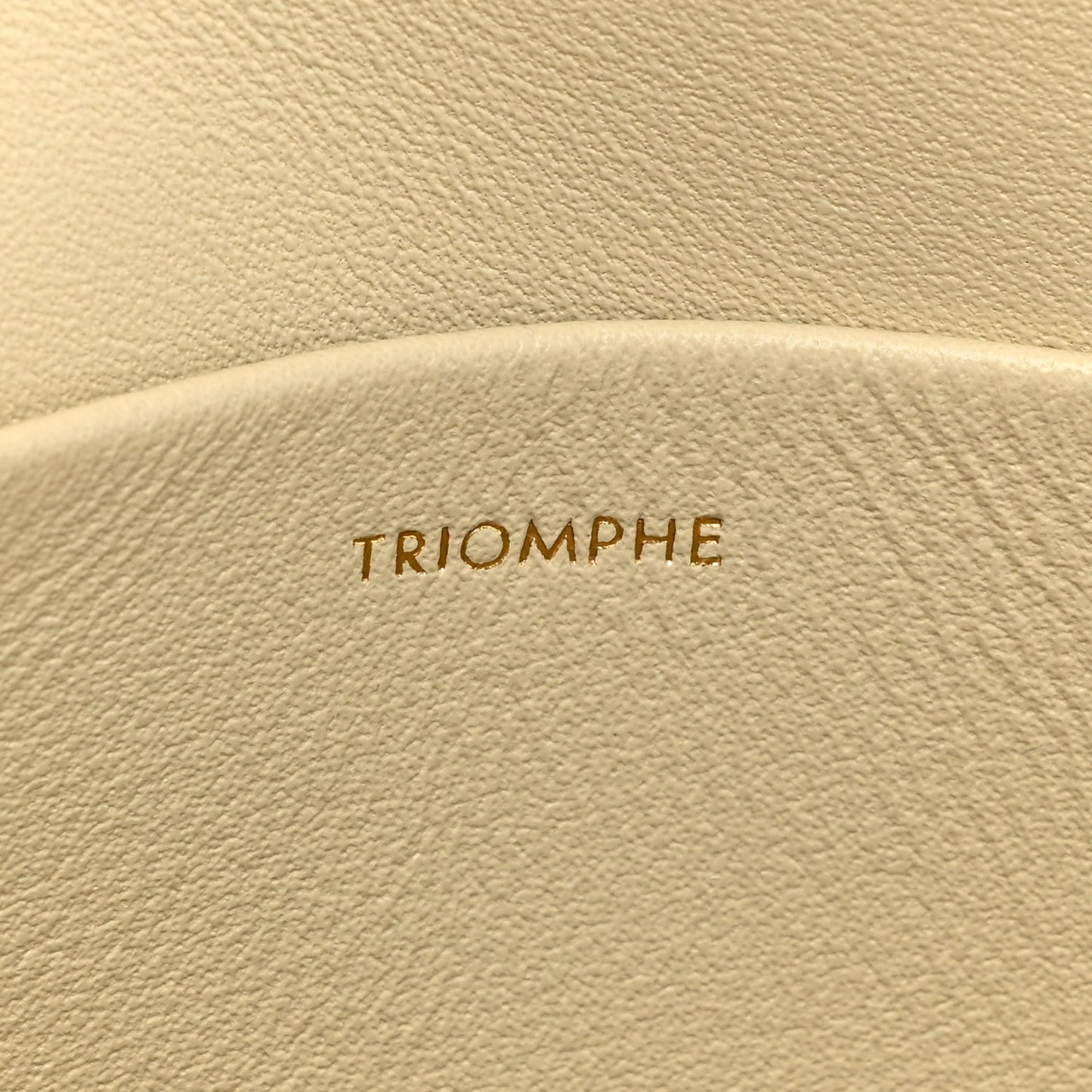 Shiny Calfskin Triomphe Shoulder Bag White