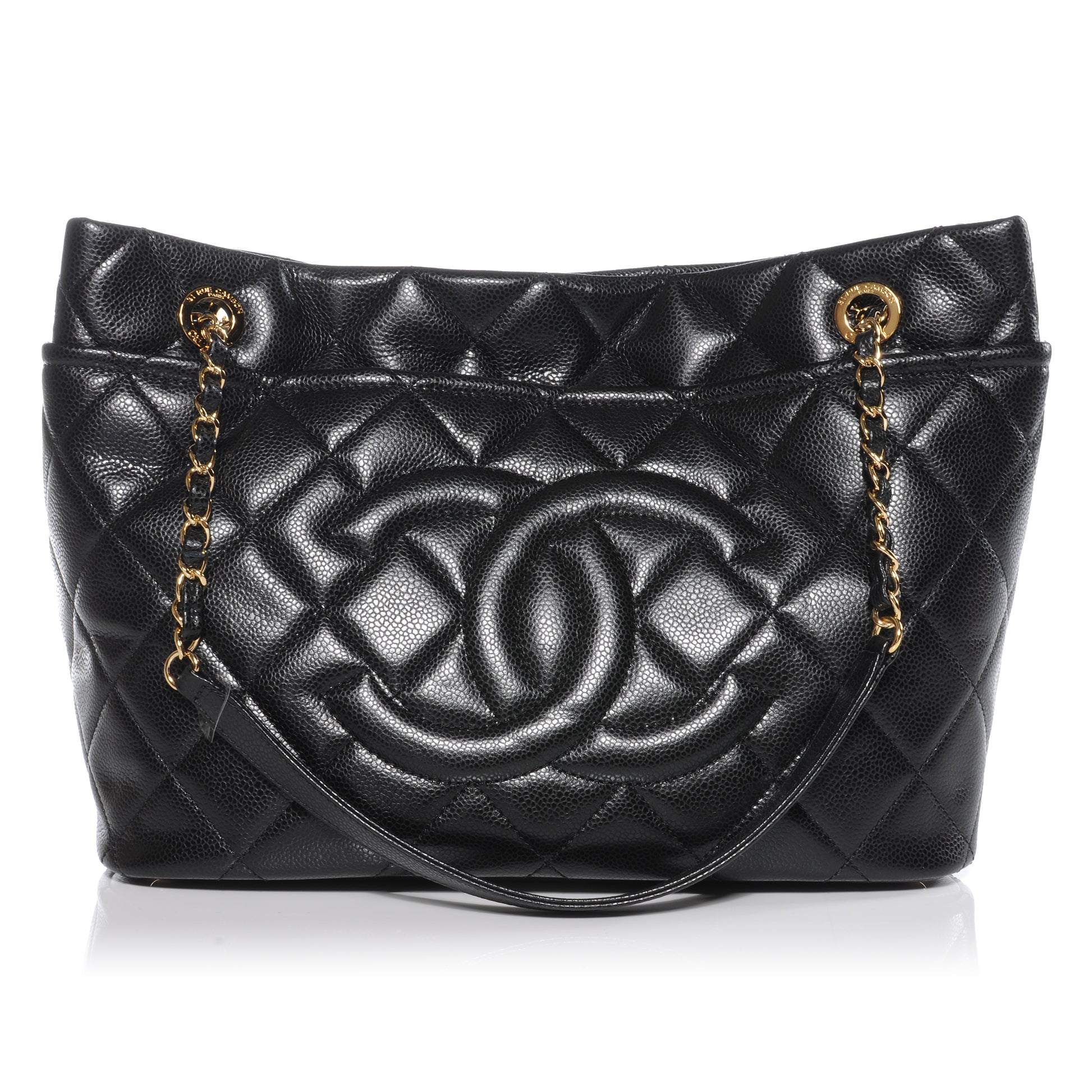 Chanel Caviar CC Timeless Tote Black 1 of 8